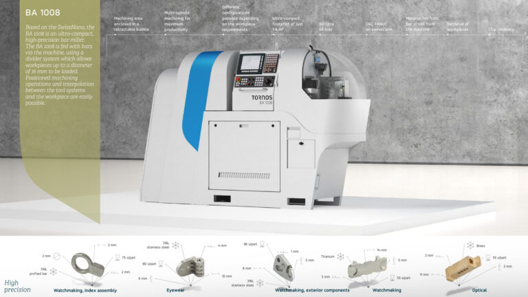 Tornos: langfrezen, microparts, production watchparts, metaalbewerking, horlogeonderdelen produceren